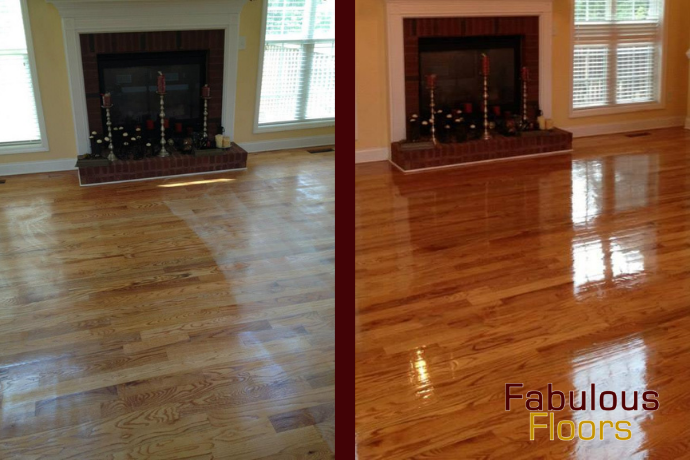 Before and after hardwood floor refinishing milwaukee, wi