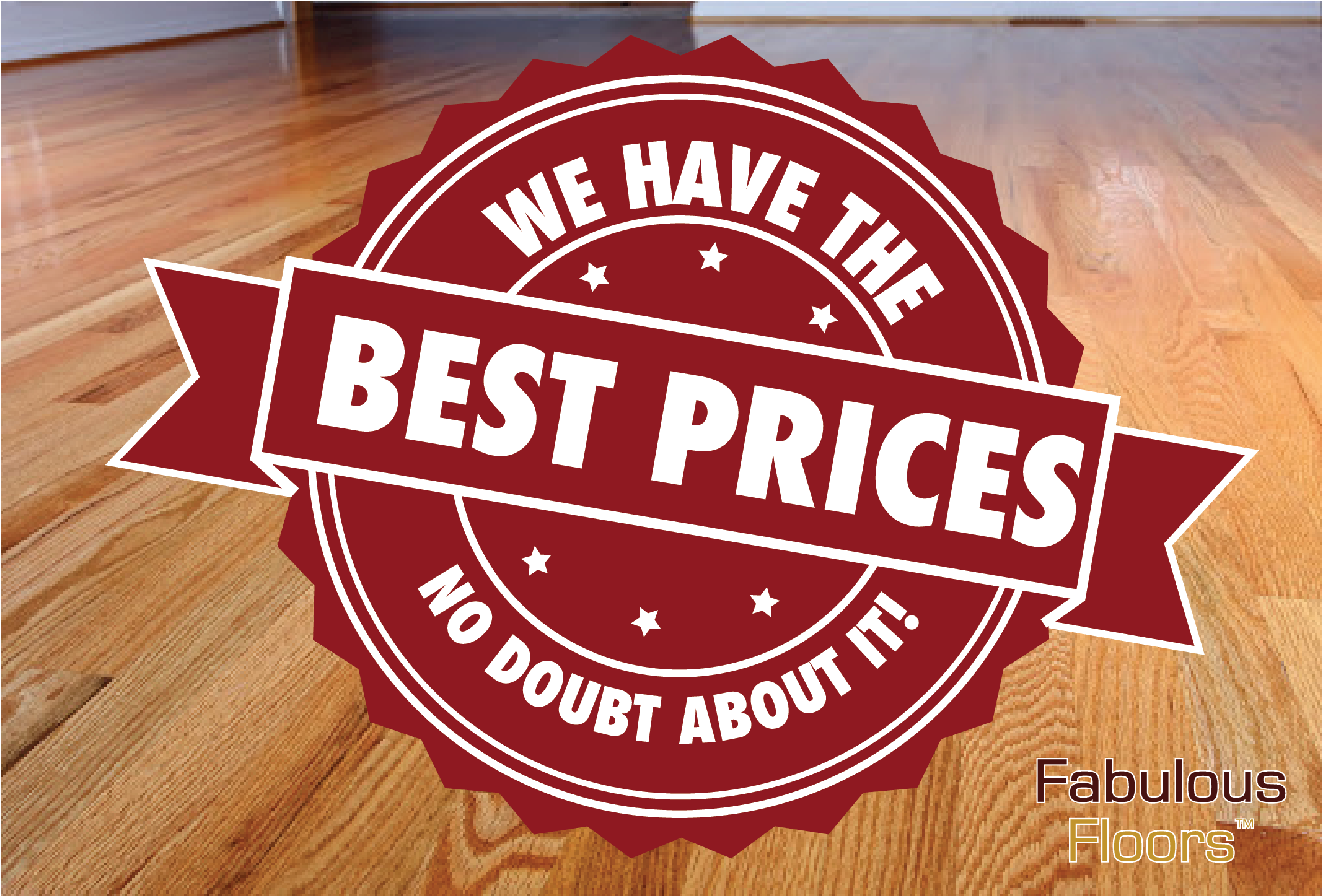 A graphic saying that we have the best prices around no doubt about it