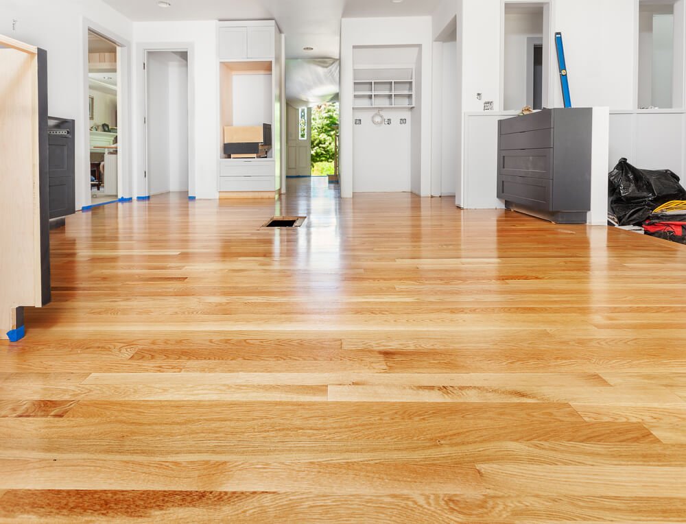 Resurfaced hardwood floors in Waukesha