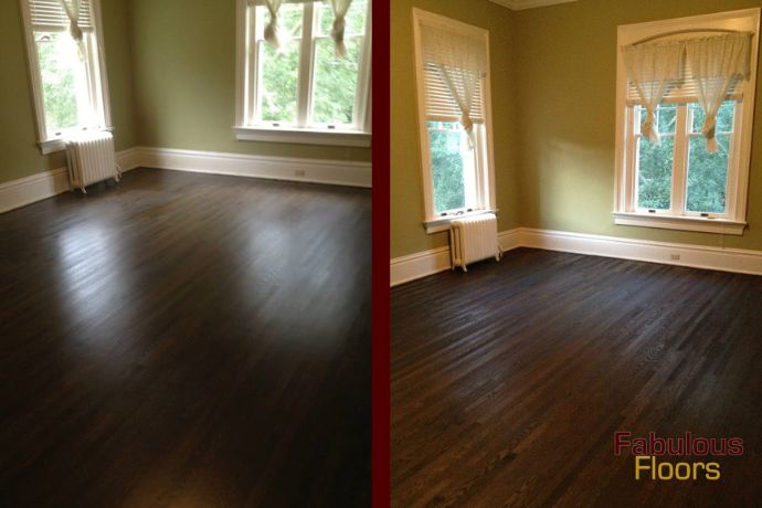 before and after of a resurfacing project in cudahy, wi