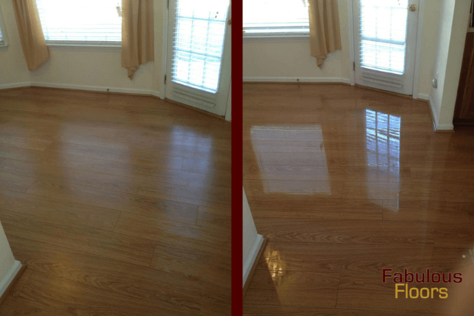 before and after floor resurfacing service in mequon, wi